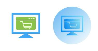 icône de vecteur de site de commerce électronique