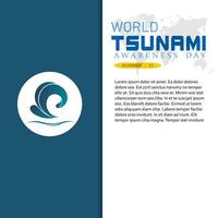 monde tsunami journée est élever conscience chaque année sur novembre 5 vecteur