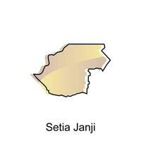 carte ville de sétia janji logo vecteur conception. abstrait, dessins concept, logos, logotype élément pour modèle.