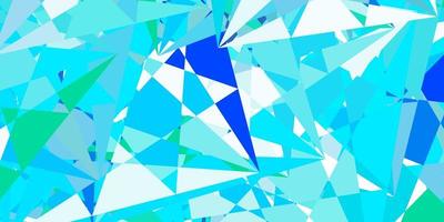texture de vecteur bleu clair, vert avec des triangles aléatoires.