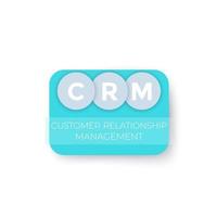 CRM, gestion de la relation client, étiquette vectorielle vecteur