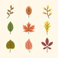 collection de feuilles d'automne vecteur