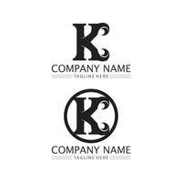 k conception de logo k lettre police conception de logo d'entreprise entreprise initiale vecteur