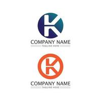 k conception de logo k lettre police conception de logo d'entreprise entreprise initiale vecteur