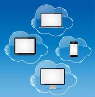 illustration vectorielle de cloud computing business concept vecteur