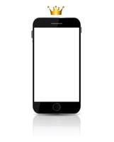 nouveau téléphone mobile réaliste avec écran blanc. illustration vectorielle. vecteur