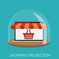 concept plat de protection des achats pour les applications mobiles vecteur