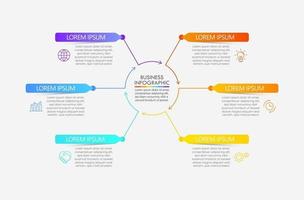 modèle d'infographie de cercle d'affaires vecteur