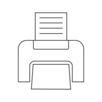 illustration simple de l'icône du composant de l'ordinateur personnel de l'imprimante vecteur