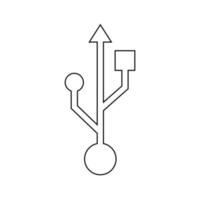 illustration simple du lecteur flash usb vecteur