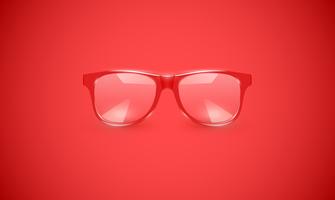 Hautes lunettes détaillées sur fond coloré, illustration vectorielle vecteur