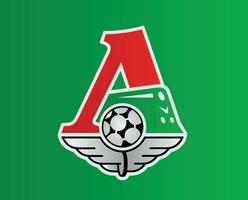 lokomotiv moscou club logo symbole Russie ligue Football abstrait conception vecteur illustration avec vert Contexte