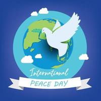 journée internationale de la paix. concept d'illustration présente le monde de la paix. vecteur