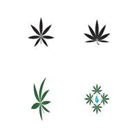 définir le symbole de vecteur de modèle de logo de cannabis