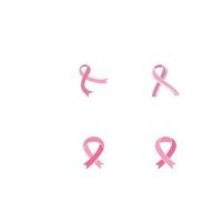 conception plate de ruban rose de sensibilisation au cancer du sein. vecteur
