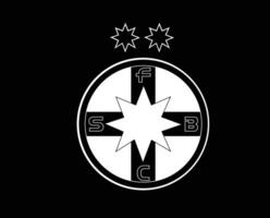 steaua Bucarest club symbole logo blanc Roumanie ligue Football abstrait conception vecteur illustration avec noir Contexte