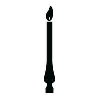 noir Halloween bougie vecteur icône - effrayant et décoratif bougie illustration