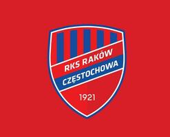 rakow czestochowa club symbole logo Pologne ligue Football abstrait conception vecteur illustration avec rouge Contexte
