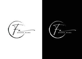 FA lettre logo conception et entreprise logo gratuit vecteur gratuit vecteur