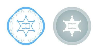 icône de vecteur d'insigne sherrif