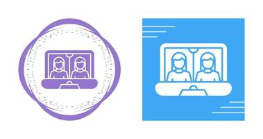 icône de vecteur de réunion en ligne