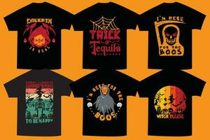 Halloween T-shirt typographie conception vecteur