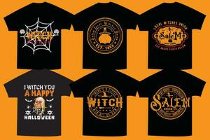Halloween T-shirt typographie conception vecteur