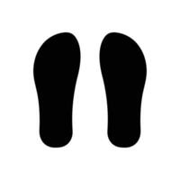 Humain chaussure empreintes icône blanc Contexte conception. vecteur