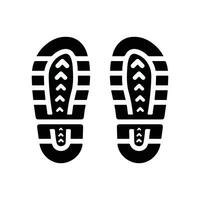 Humain chaussure empreintes icône blanc Contexte conception vecteur