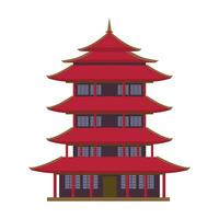 vecteur Japonais les temples dans plat conception