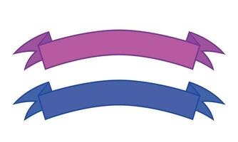 vecteur plat violet et bleu rubans gros bannière