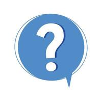 vecteur question marque signe icône Aidez-moi symbole FAQ signe plat conception style