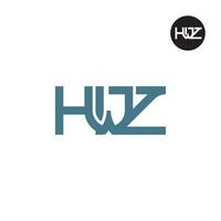 lettre hwz monogramme logo conception vecteur