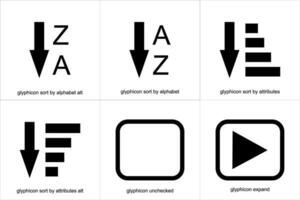 alphabet icône conception vecteur