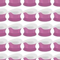 pots pour bébés abstraits en plastique sans couture avec poignée confortable vecteur