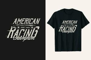 courses américain typographie avec vecteur T-shirt conception graphique. road star speedway championnat balade T-shirt.