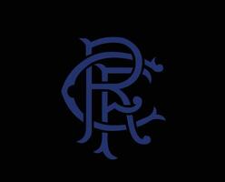 Glasgow rangers logo club symbole Écosse ligue Football abstrait conception vecteur illustration avec noir Contexte