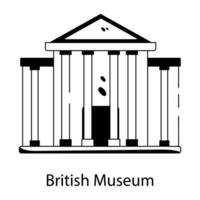 musée britannique branché vecteur