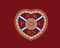 cœur de midlothien fc club logo symbole Écosse ligue Football abstrait conception vecteur illustration avec bordeaux Contexte