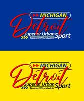 Detroit Urbain calligraphie police de caractères supérieur ancien, pour impression sur t chemises etc. vecteur
