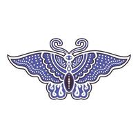 Javanais papillon icône vecteur image illustration