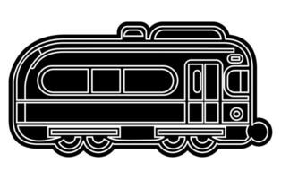 véhicule train silhouette. véhicule train vecteur silhouette