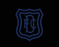 Dundee fc symbole club logo bleu Écosse ligue Football abstrait conception vecteur illustration avec noir Contexte