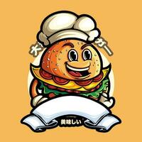 mascotte Burger illustration vecteur