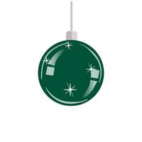 de fête vert Noël verre balle, Noël arbre jouet pour décoration. vecteur illustration pour bannières, faire-part, salutation cartes