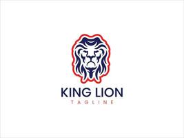 modèle de vecteur de conception de logo tête de lion