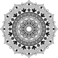 mandala noir pour la conception, conception de modèle circulaire de mandala vecteur