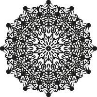 mandala noir pour la conception, conception de modèle circulaire de mandala vecteur