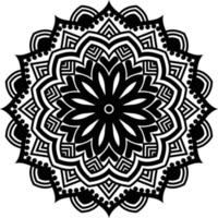 mandala noir pour la conception, conception de modèle circulaire de mandala vecteur