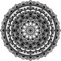 mandala noir pour la conception, conception de modèle circulaire de mandala vecteur